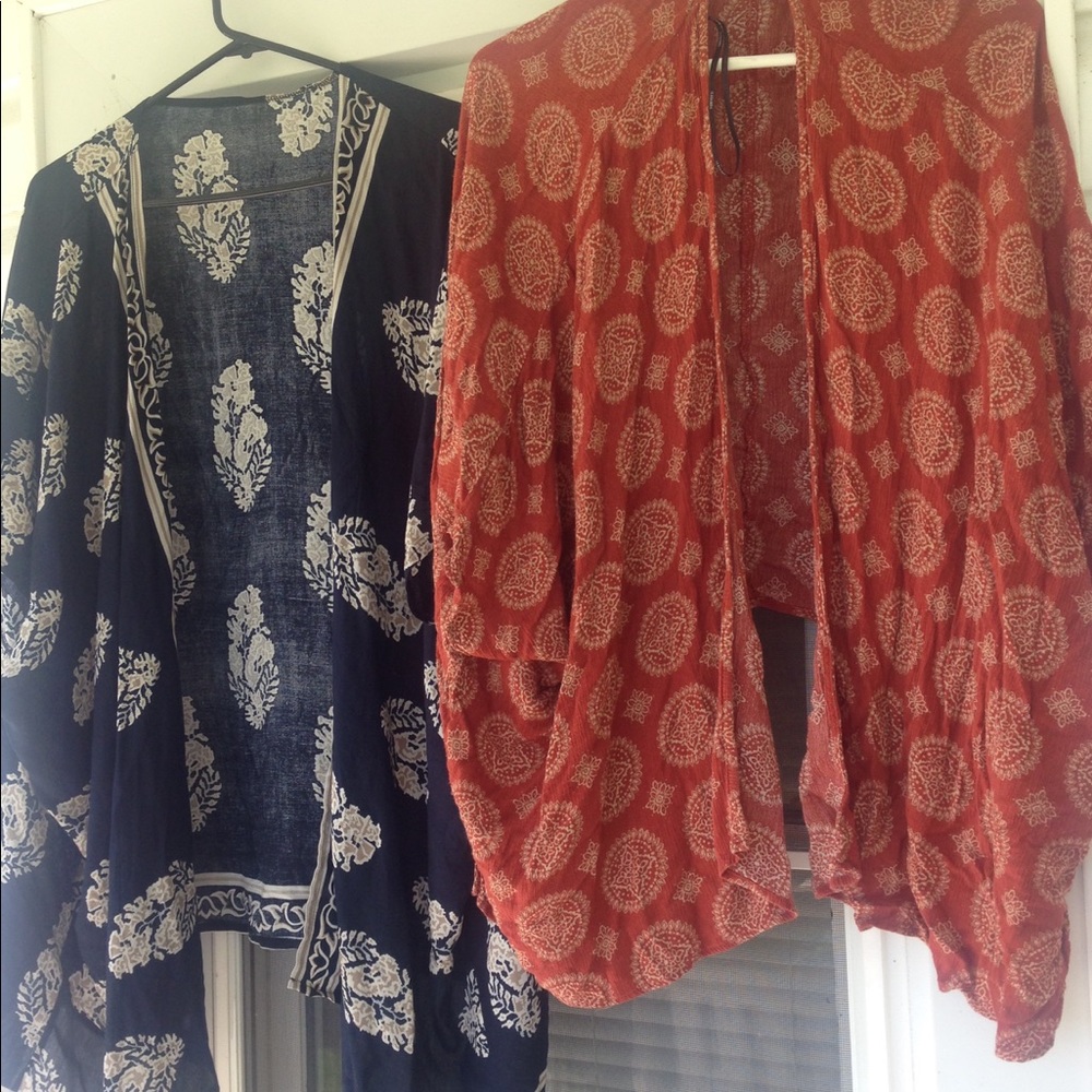 2 boho kimonos